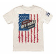 Load image into Gallery viewer, White t-shirt with American flag and 'Matt's Off-Road Recovery' logo on a white background
