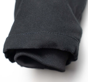 One of the sleeves on the winter canvas jacket
