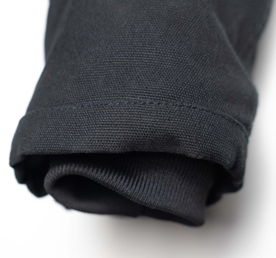 One of the sleeves on the winter canvas jacket