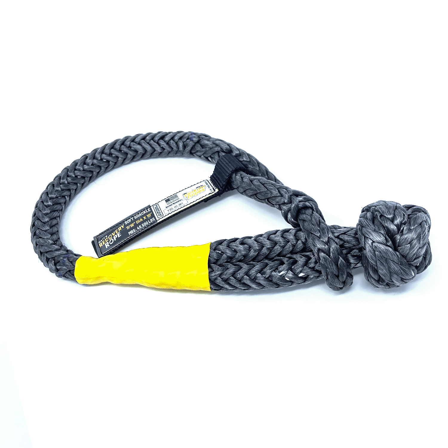 3/16 dia. Extreme Soft Shackle, Yellow (MTS 13,500 Lbs) - ASR Offroad